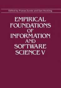 Empirical Foundations of Information and Software Science V (Empirical Foundations of Information and Software Science， 5th)