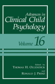 Advances in Clinical Child Psychology (Advances in Clinical Child Psychology) 〈16〉