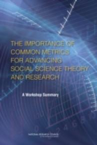 The Importance of Common Metrics for Advancing Social Science Theory and Research : A Workshop Summary