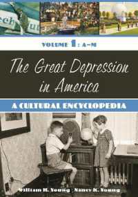 アメリカ大恐慌時代の文化：百科事典（全２巻）<br>The Great Depression in America : A Cultural Encyclopedia [2 volumes]