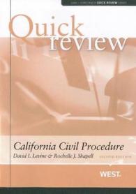 Sum and Substance Quick Review on California Civil Procedure (Quick Review Series) -- Paperback