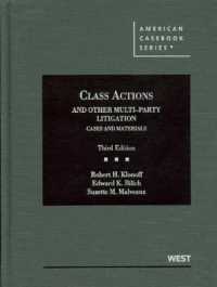 Class Actions and Other Multiparty Litigation (American Casebook Series) （3RD）
