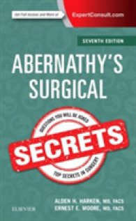 Abernathy外科学シークレット（第７版）<br>Abernathy's Surgical Secrets (Secrets) （7TH）