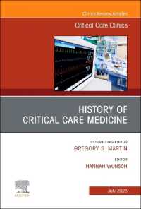 History of Critical Care Medicine (2023 = 70th anniversary), an Issue of Critical Care Clinics (The Clinics: Internal Medicine)