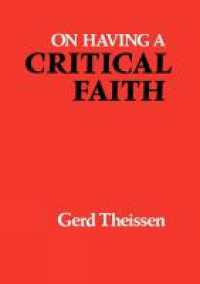 On Having a Critical Faith -- Paperback / softback