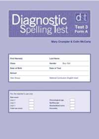 Diagnostic Spelling Tests: Test 3, Form a Pk10 (Diagnostic Spelling Tests) -- Loose-leaf