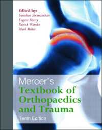 Mercer整形外科・外傷テキスト（第１０版）<br>Mercer's Textbook of Orthopaedics and Trauma Tenth edition （10TH）