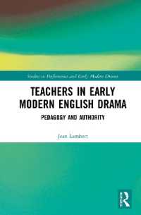 Teachers in Early Modern English Drama : Pedagogy and Authority (Studies in Performance and Early Modern Drama)