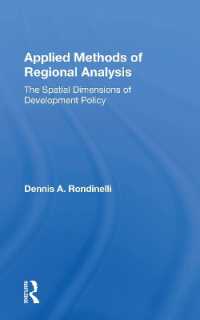 Applied Methods of Regional Analysis : The Spatial Dimensions of Development Policy