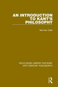 An Introduction to Kant's Philosophy (Routledge Library Editions: 18th Century Philosophy)