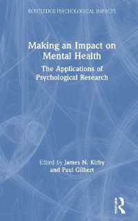 Making an Impact on Mental Health : The Applications of Psychological Research (Routledge Psychological Impacts)