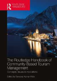 ラウトレッジ版　コミュニティ・ベースのツーリズム管理ハンドブック<br>The Routledge Handbook of Community Based Tourism Management : Concepts, Issues & Implications