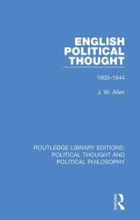 English Political Thought : 1603-1644 (Routledge Library Editions: Political Thought and Political Philosophy)