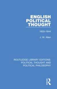 English Political Thought : 1603-1644 (Routledge Library Editions: Political Thought and Political Philosophy)