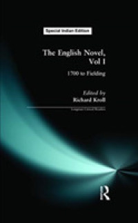 English Novel Vol I the -- Paperback