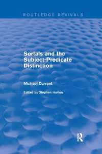 Sortals and the Subject-predicate Distinction (2001) (Routledge Revivals)