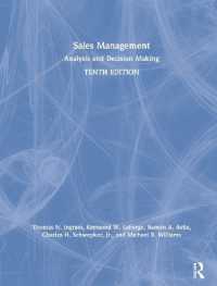 販売管理：分析と意思決定（第１０版）<br>Sales Management : Analysis and Decision Making （10TH）