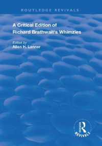 A Critical Edition of Richard Brathwait's Whimzies (Routledge Revivals)