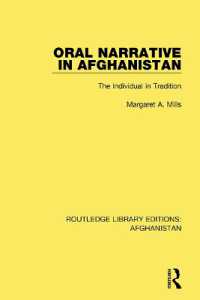 Oral Narrative in Afghanistan : The Individual in Tradition (Routledge Library Editions: Afghanistan)