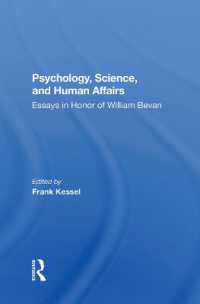 Psychology, Science, and Human Affairs : Essays in Honor of William Bevan