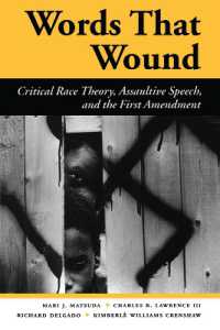 Words That Wound : Critical Race Theory, Assaultive Speech, and the First Amendment
