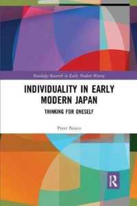 Individuality in Early Modern Japan : Thinking for Oneself (Routledge Research in Early Modern History)