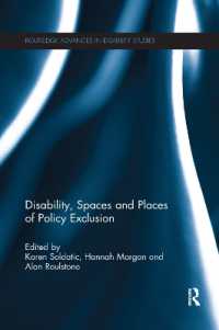 Disability, Spaces and Places of Policy Exclusion (Routledge Advances in Disability Studies)