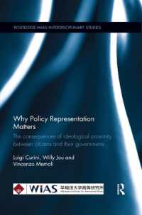 Why Policy Representation Matters : The consequences of ideological proximity between citizens and their governments (Routledge-wias Interdisciplinary Studies)
