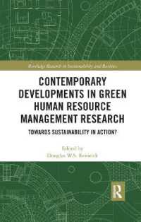 Contemporary Developments in Green Human Resource Management Research : Towards Sustainability in Action? (Routledge Research in Sustainability and Business)