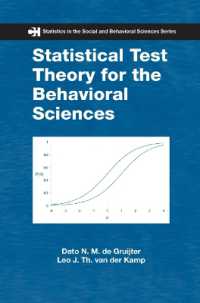 Statistical Test Theory for the Behavioral Sciences (Chapman & Hall/crc Statistics in the Social and Behavioral Sciences)
