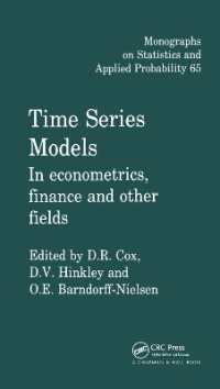 Time Series Models : In econometrics, finance and other fields (Chapman & Hall/crc Monographs on Statistics and Applied Probability)