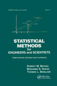Statistical Methods for Engineers and Scientists (Statistics: a Series of Textbooks and Monographs) （3RD）