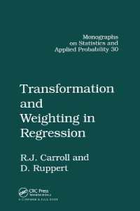 Transformation and Weighting in Regression (Chapman & Hall/crc Monographs on Statistics and Applied Probability)