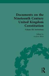 Documents on the Nineteenth Century United Kingdom Constitution : Volume III: Institutions