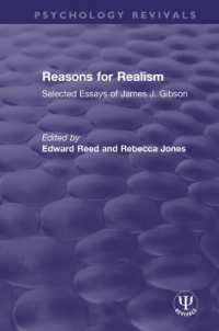 Reasons for Realism : Selected Essays of James J. Gibson (Psychology Revivals)