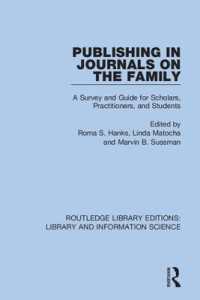 Publishing in Journals on the Family : Essays on Publishing (Routledge Library Editions: Library and Information Science)
