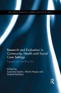 Research and Evaluation in Community, Health and Social Care Settings : Experiences from Practice (Routledge Advances in Health and Social Policy)