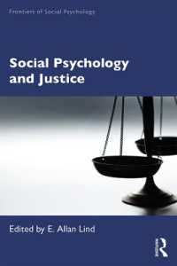 社会心理学と正義<br>Social Psychology and Justice (Frontiers of Social Psychology)