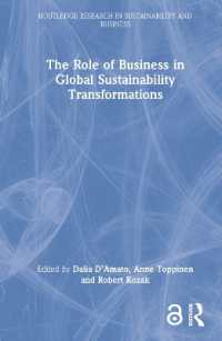 グローバルな持続可能性への変革におけるビジネスの役割<br>The Role of Business in Global Sustainability Transformations (Routledge Research in Sustainability and Business)