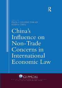 China's Influence on Non-Trade Concerns in International Economic Law (Global Law and Sustainable Development)