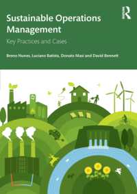 持続可能なオペレーション管理<br>Sustainable Operations Management : Key Practices and Cases