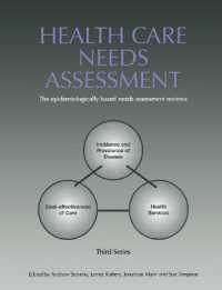 Health Care Needs Assessment : The Epidemiologically Based Needs Assessment Reviews, v. 2, First Series
