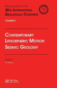 Contemporary Lithospheric Motion Seismic Geology : Proceedings of the 30th International Geological Congress, Volume 5
