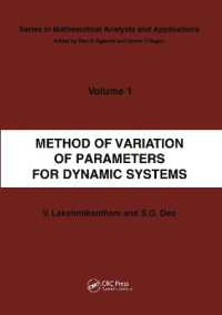 Method of Variation of Parameters for Dynamic Systems (Mathematical Analysis and Applications)