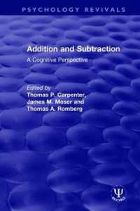 Addition and Subtraction : A Cognitive Perspective (Psychology Revivals)