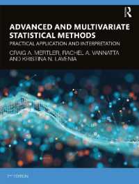 発展的多変量統計学の方法（第７版）<br>Advanced and Multivariate Statistical Methods : Practical Application and Interpretation （7TH）
