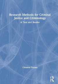 刑事司法・犯罪学調査法：テキスト・読本<br>Research Methods for Criminal Justice and Criminology : A Text and Reader