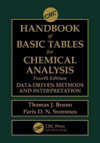 CRC Handbook of Basic Tables for Chemical Analysis : Data-Driven Methods and Interpretation （4TH）