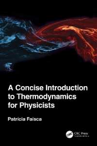 物理学者のための熱力学コンサイス入門<br>A Concise Introduction to Thermodynamics for Physicists