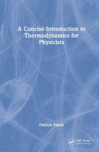 物理学者のための熱力学コンサイス入門<br>A Concise Introduction to Thermodynamics for Physicists